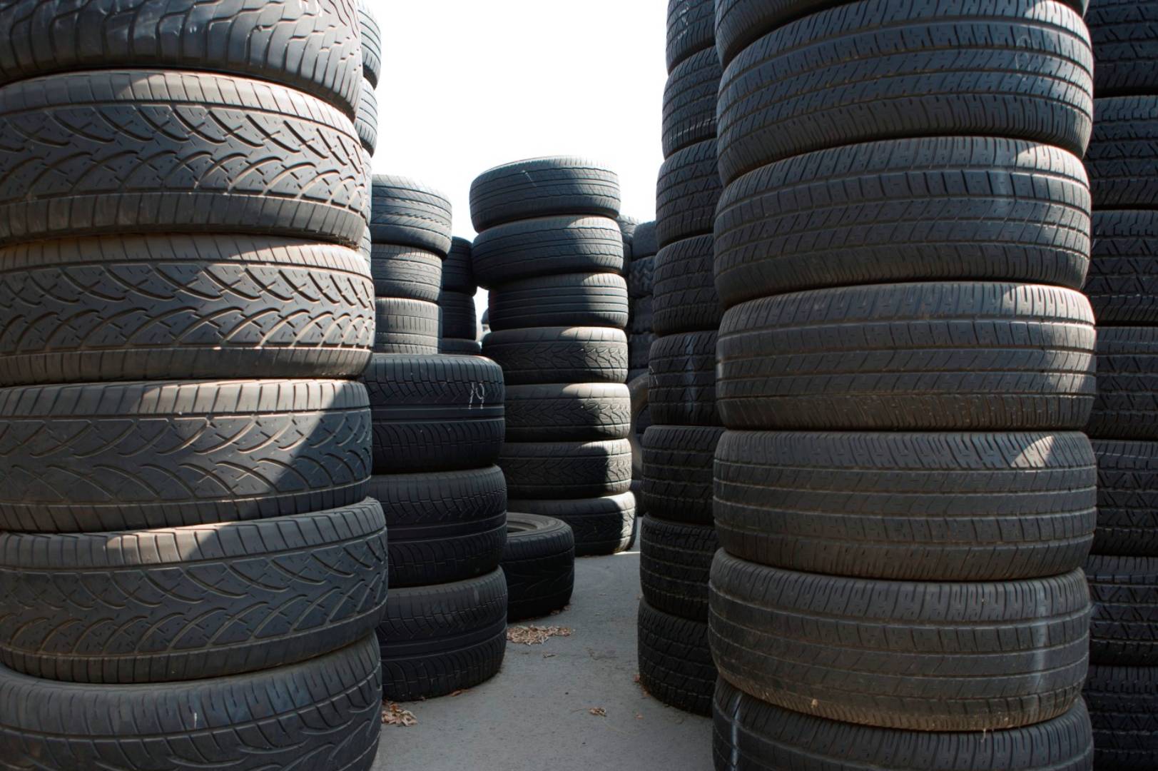 piles of car tires